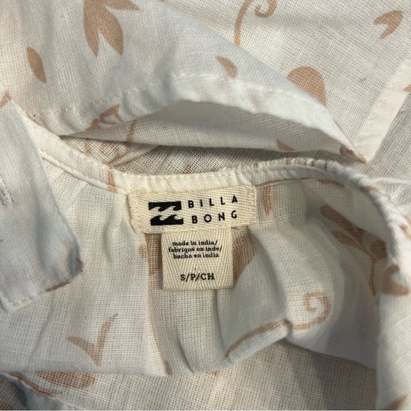 *NWT* Billabong Lotta Sun Crop Tank Top in Natural Cream and Tan, Size Small - Picture 10 of 14